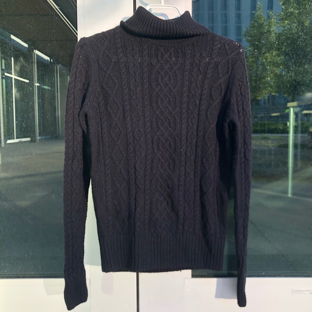 black muji wool turtleneck